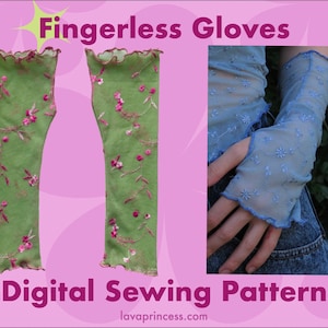 DIGITALA Sömnadsmönster för fingerlösa handskar