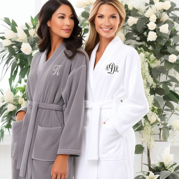 Personalized Robe, Cotton Bathrobe | Terry Cloth Robe Long Length Custom · Bridal Shower · Wedding Registry · Bridesmaid Favors