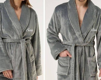 Couple Bathrobes | Mr Mrs Plush Robes | His Hers Bathrobes