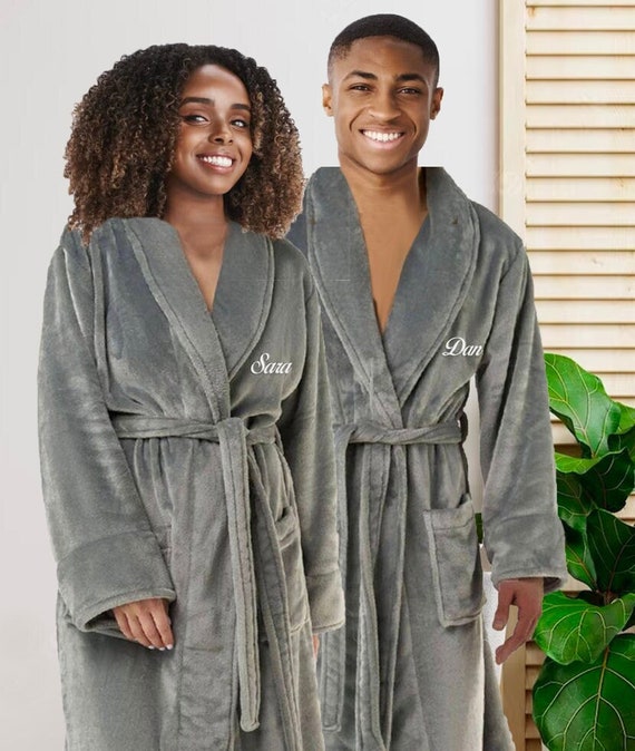 Pretty Comy Women Men Luxurious Fleece Bath Robe Plush Soft Warm Long Terry  Bathrobe Full Length Sleepwear - Walmart.com