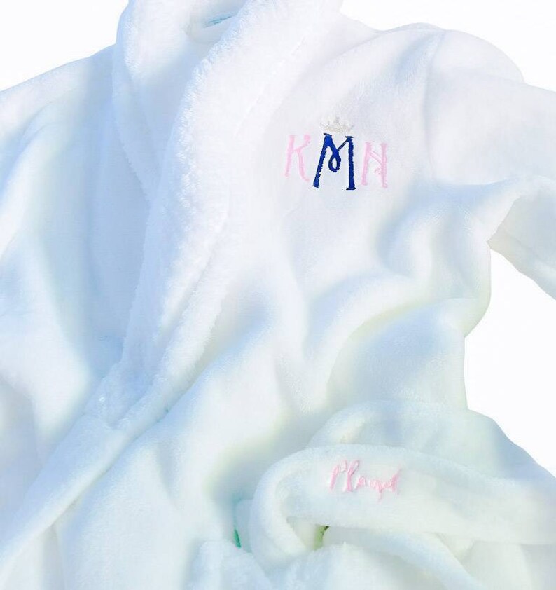 Plush Robe Personalized Monogrammed Embroidered Customized Etsy