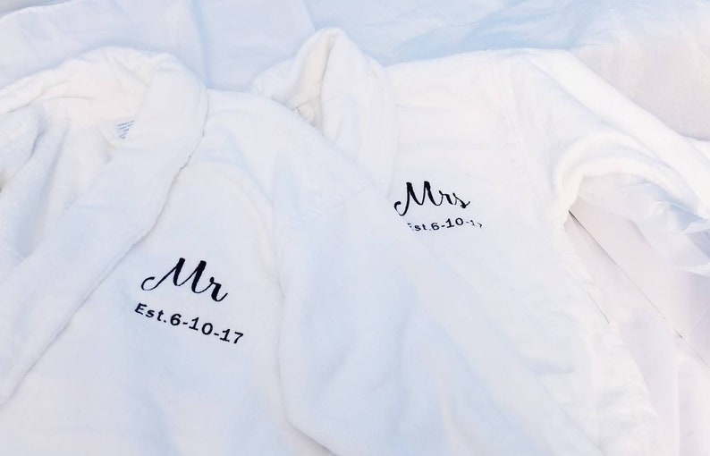 Couple robes, cotton bathrobe set of robes. Matching Wedding gift. Anniversary gift.Robes for a couple