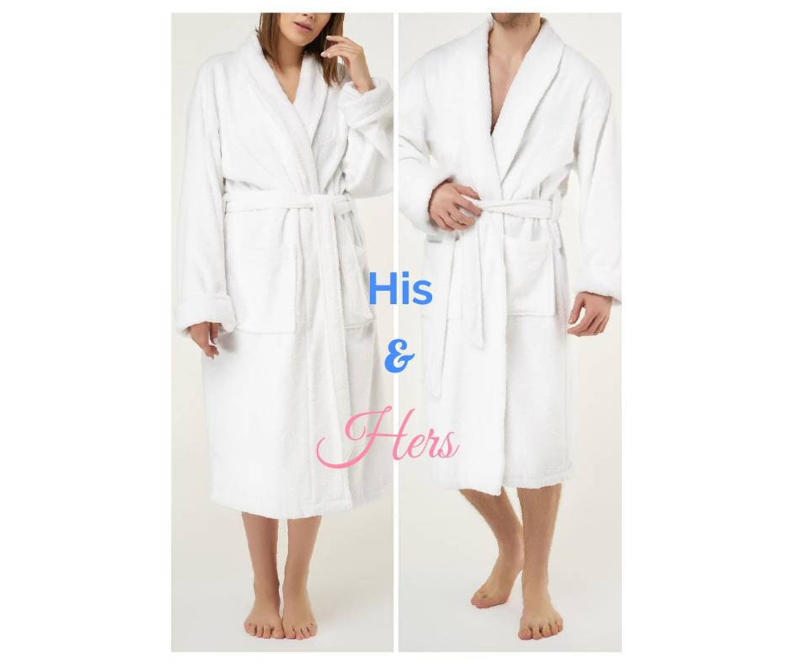 Matching Couples Robes Long Cotton Robes Mr and Mrs Robes Etsy