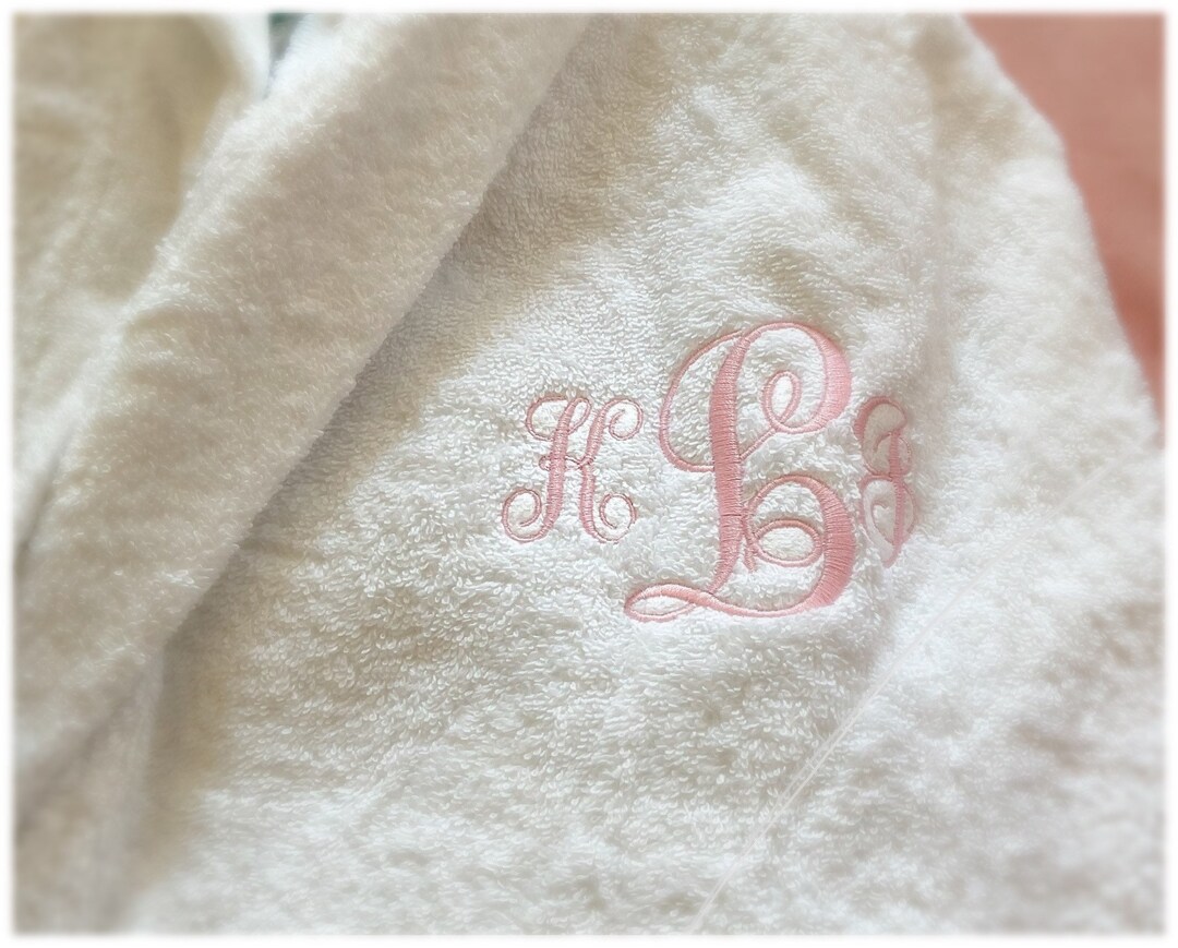 Bathrobe, Personalized Embroidered Terry Cloth Cotton Robe Long Length Etsy