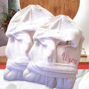Bathrobe, Personalized Robe, Cotton Robe, Terry Cloth Embroidered Robe image 1
