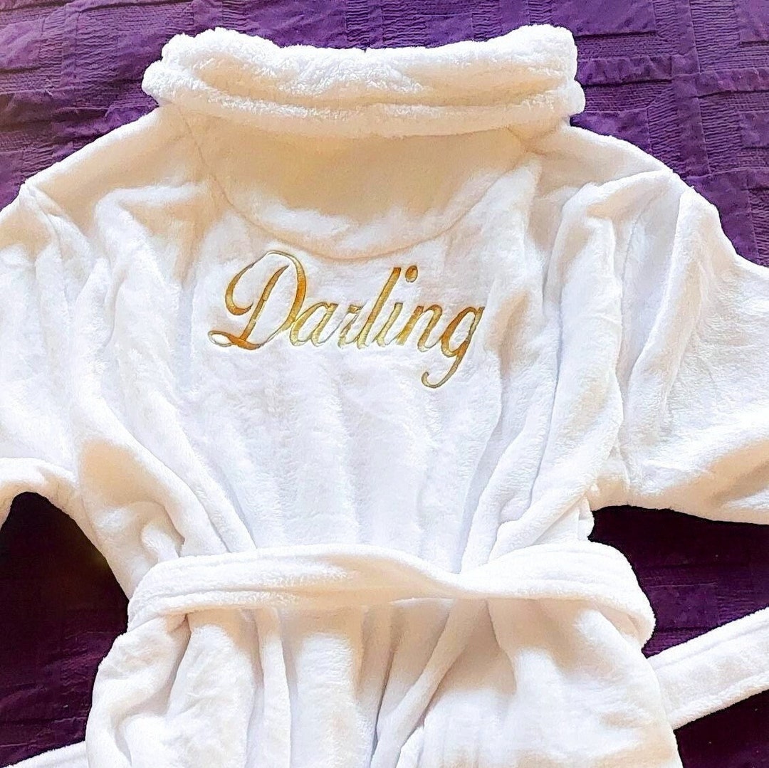 Personalized Womens Robe Embroidered Bathrobe Customized Gift Etsy