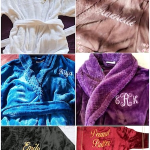 Robes for Mother of the Bride, Personalized Mother of the Groom Long Robes Wedding Gifts image 10
