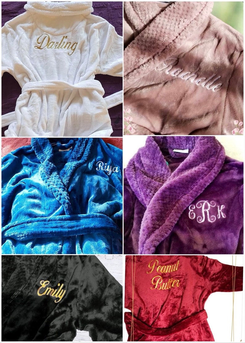 Robes for Mother of the Bride, Personalized Mother of the Groom Long Robes Wedding Gifts image 10