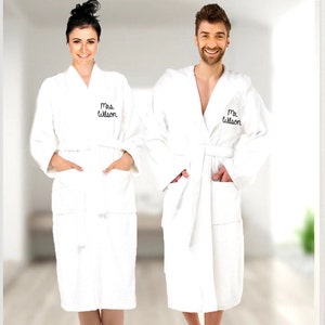 Unisex cotton robes, couple robes, couple gifts