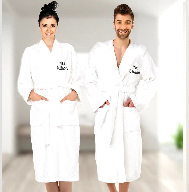 Unisex cotton robes, couple robes, couple gifts