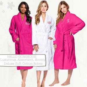 Couple Robes, Cotton Robes, Bathrobe, Embroidered Robes Couple Gifts image 10