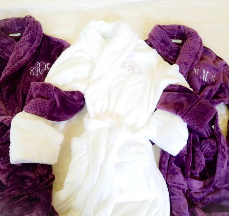 Robes for Mother of the Bride, Personalized Mother of the Groom Long Robes Wedding Gifts image 2