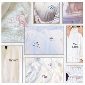 Personalized Robe, Bathrobe, Cotton Robe with Name, Embroidered robe, Kimono Robes personalized Monogrammed Robes image 5