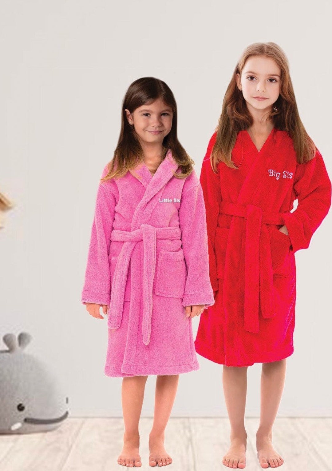 Matching Customizable Bathrobes for Kids Christmas Family Etsy