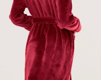 Womens Red Robe, Red Gift