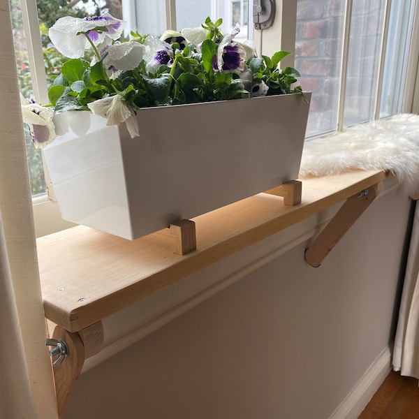 Window Perch | Flower Shelf | Window Sill Shelf | No Tools Installation | No Nails Needed | Installed and Removed in 1 minute