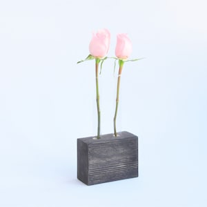 Reclaimed Wood Test Tube Vase: Propagation Station Table Decor