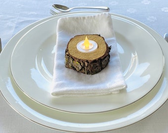Rustic Wedding Favors: Handmade Reclaimed Oak Tea Light Holders