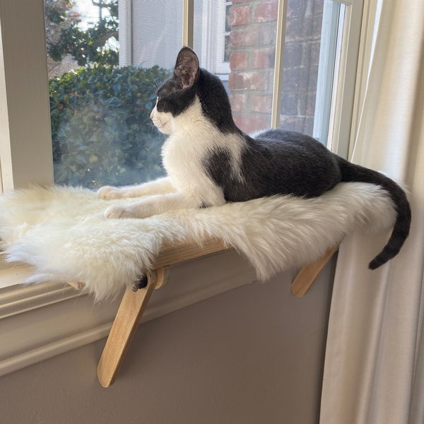 Cat Window Perch | Cat Shelf | Window Sill | No Tools Installation | No Nails Needed |