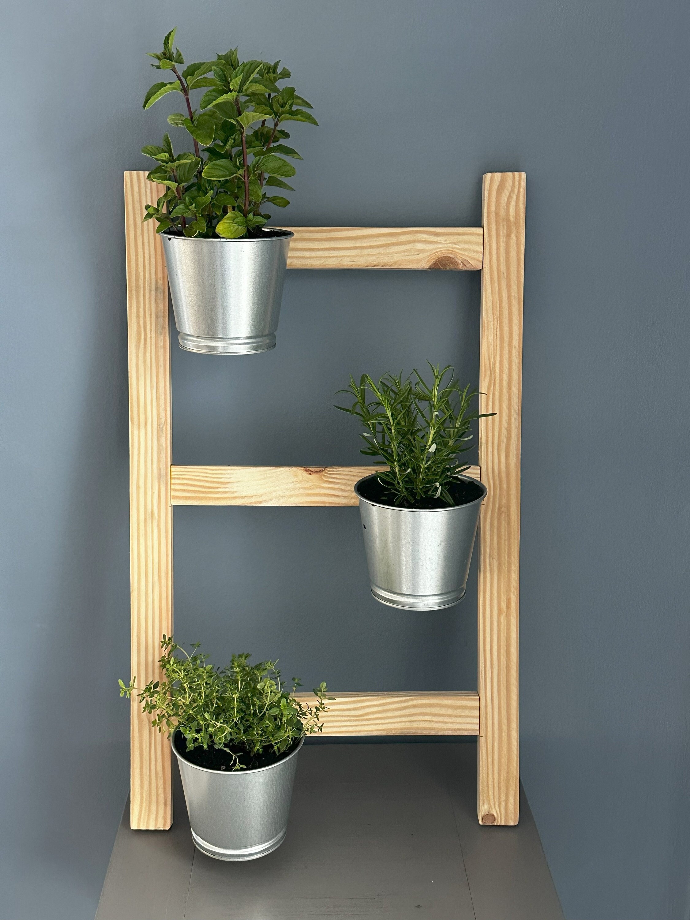 Herb Plant Stand from a Stand Up Shower Caddy