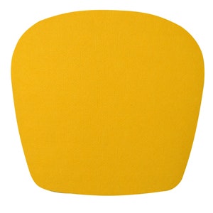 Eames Side Chair seat cushion, felt seat pad, felt chair cover, felt chair cushions, Canary Yellow, 100% polyester felt, chair cushion Eames