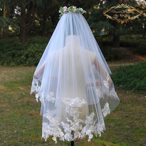 Jackson Veil Ready to Ship / Cathedral 110 - Two Tier/ Circle Cut