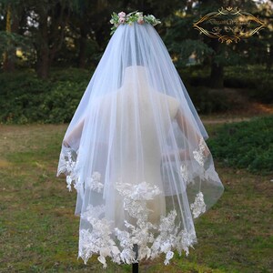 Jackson Veil Ready to Ship / Cathedral 110 - Two Tier/ Circle Cut