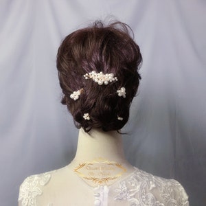 Pearl Wedding Hair Pin pearl Handmade Bridal Hair Pins Bridal Pearl comb bridal wedding Hair accessories Unique vintage pearl Hair comb Fork