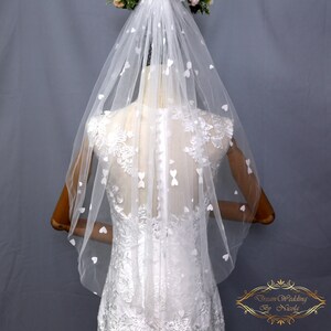 Voile de mariée miel Flocage Amour Voile de mariée Voile de mariée chérie Voile de mariée cathédrale Voile décoratif Voile de mariée long