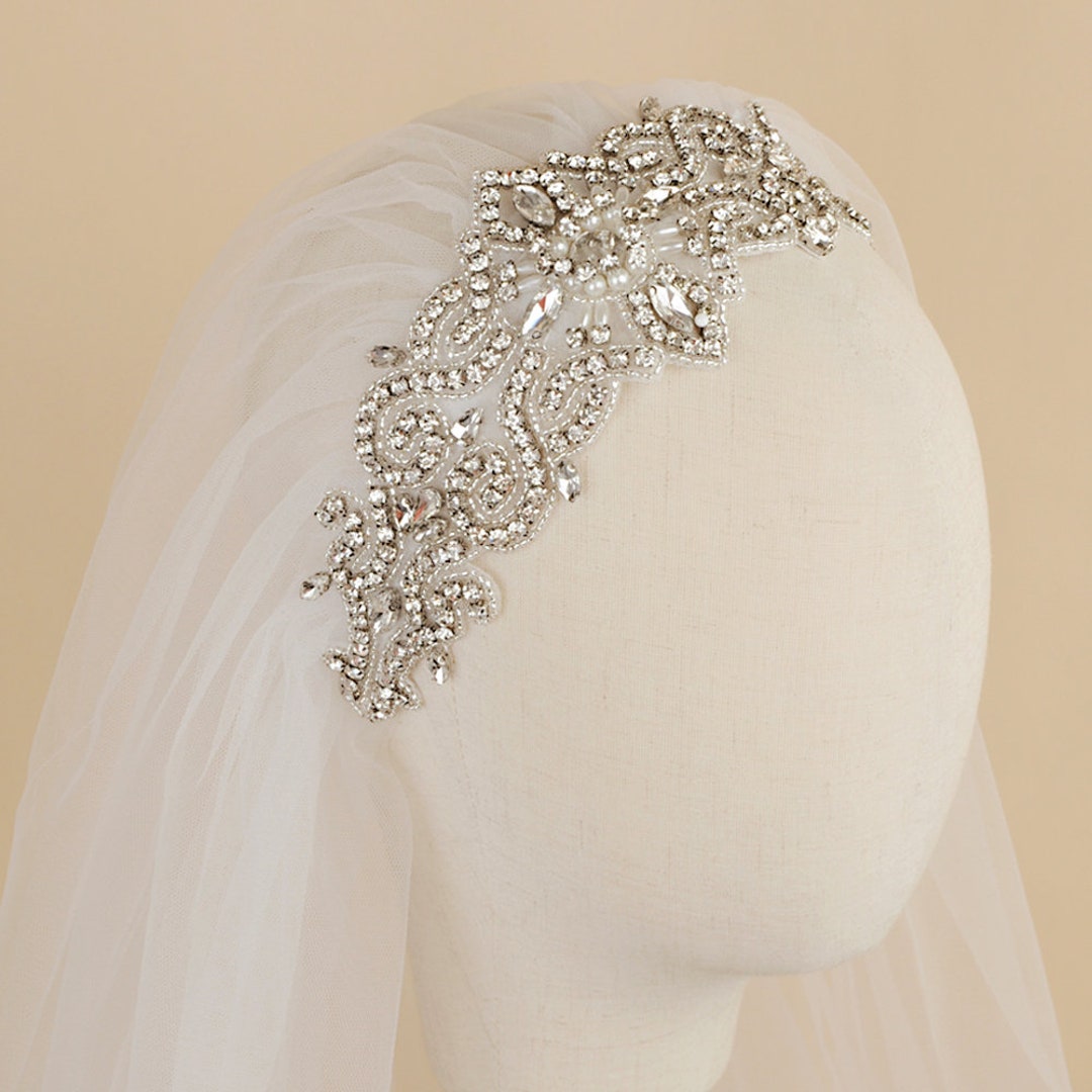 Crystals Wedding Veil Juliet Cape Bridal Veils Cathedral - Etsy