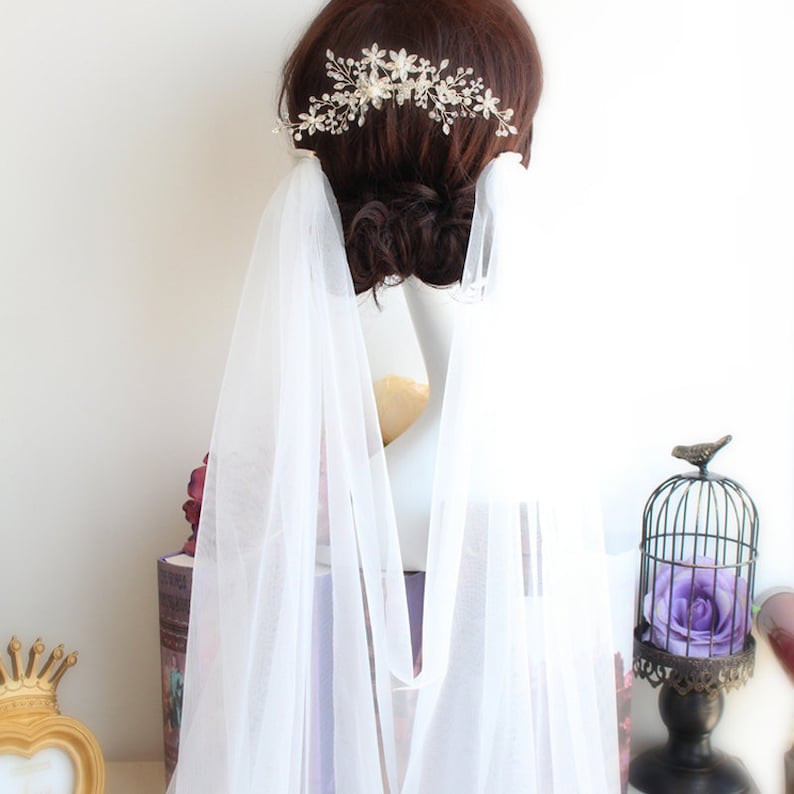 Drape Veil in Bridal Veils Draped cathedral veil Chapel veil | Etsy