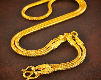 23k Gold Necklace Etsy 23k Gold Necklace Etsy