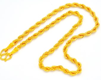 22k Rope Chain - Etsy Australia