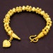 Thai 22K / 24K Yellow Gold Plated Pikun Flower Bangle Bracelet For Women