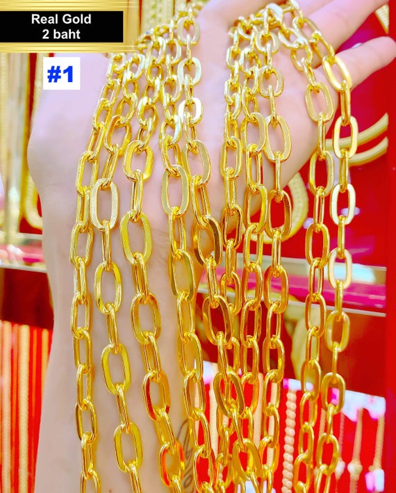 Thai gold deals necklace 2 baht