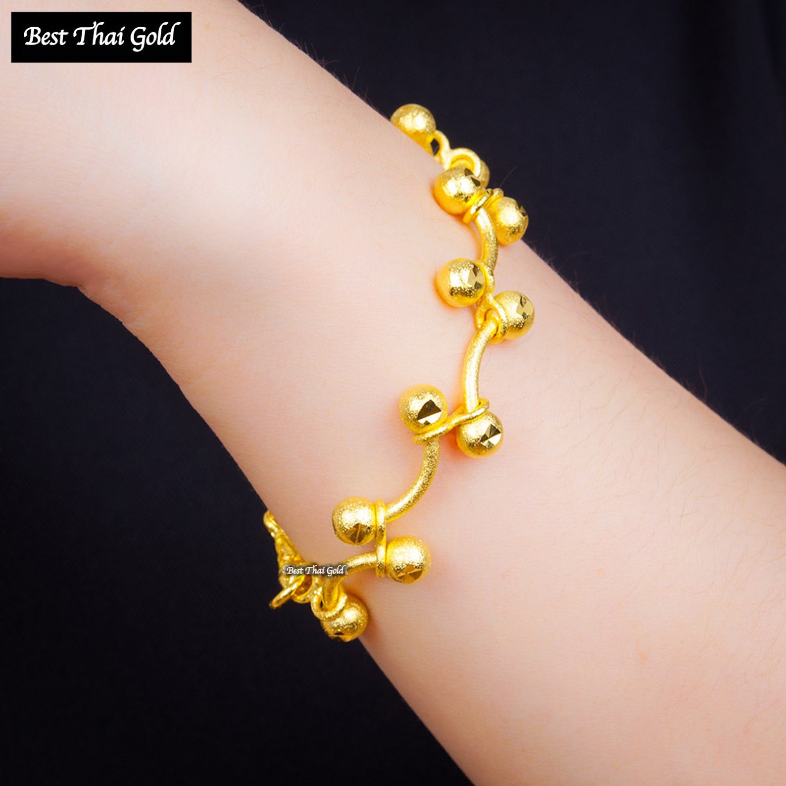 Gold Flower Bracelet 24K Gold Bracelet Bracelets for Women Etsy