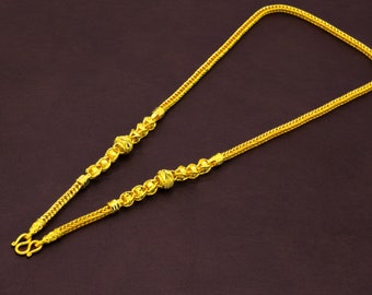 24k Gold Necklace - Etsy Australia