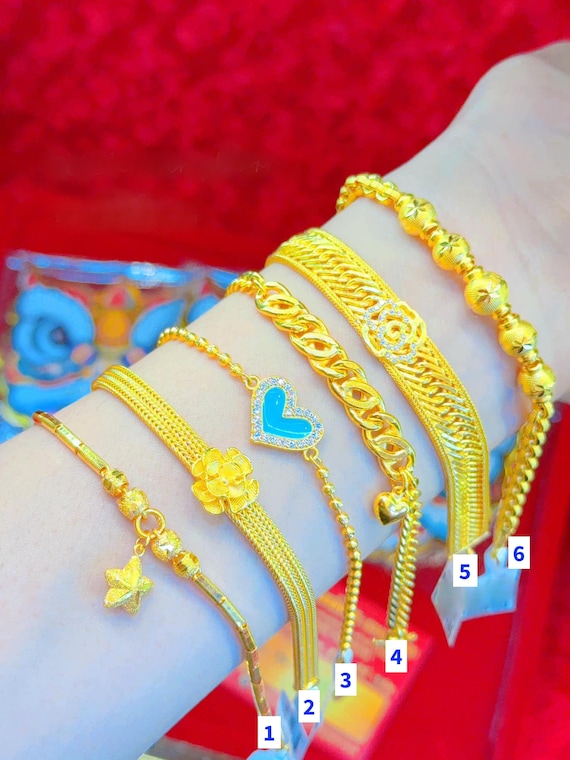 Buy 6 Indian Bangles Set, 22k Gold Plated, 6 Set Bangles , Traditional  Indian, Wedding Bangles, Bracelet Set, Kadas, Mix N Match Online in India -  Etsy | Yellow gold bangle bracelets,