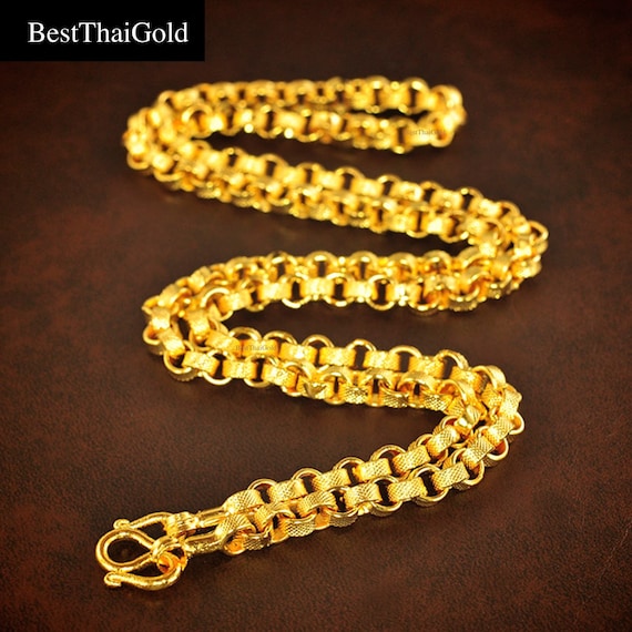 ROLO Gold Chain Necklace gold Link Chain Necklace thailand Baht