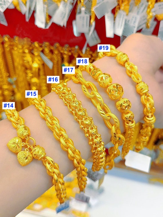 Vintage Heirloom 14K Gold Ming's Bangle Bracelet 16 grams - Oahu Auctions