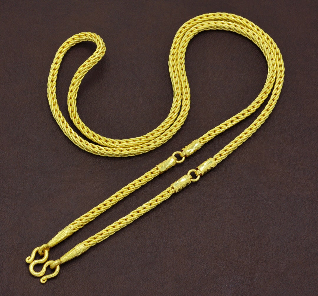 30.32g,thailand Real Gold Necklace,amulet Necklace,real Gold Chain,mens