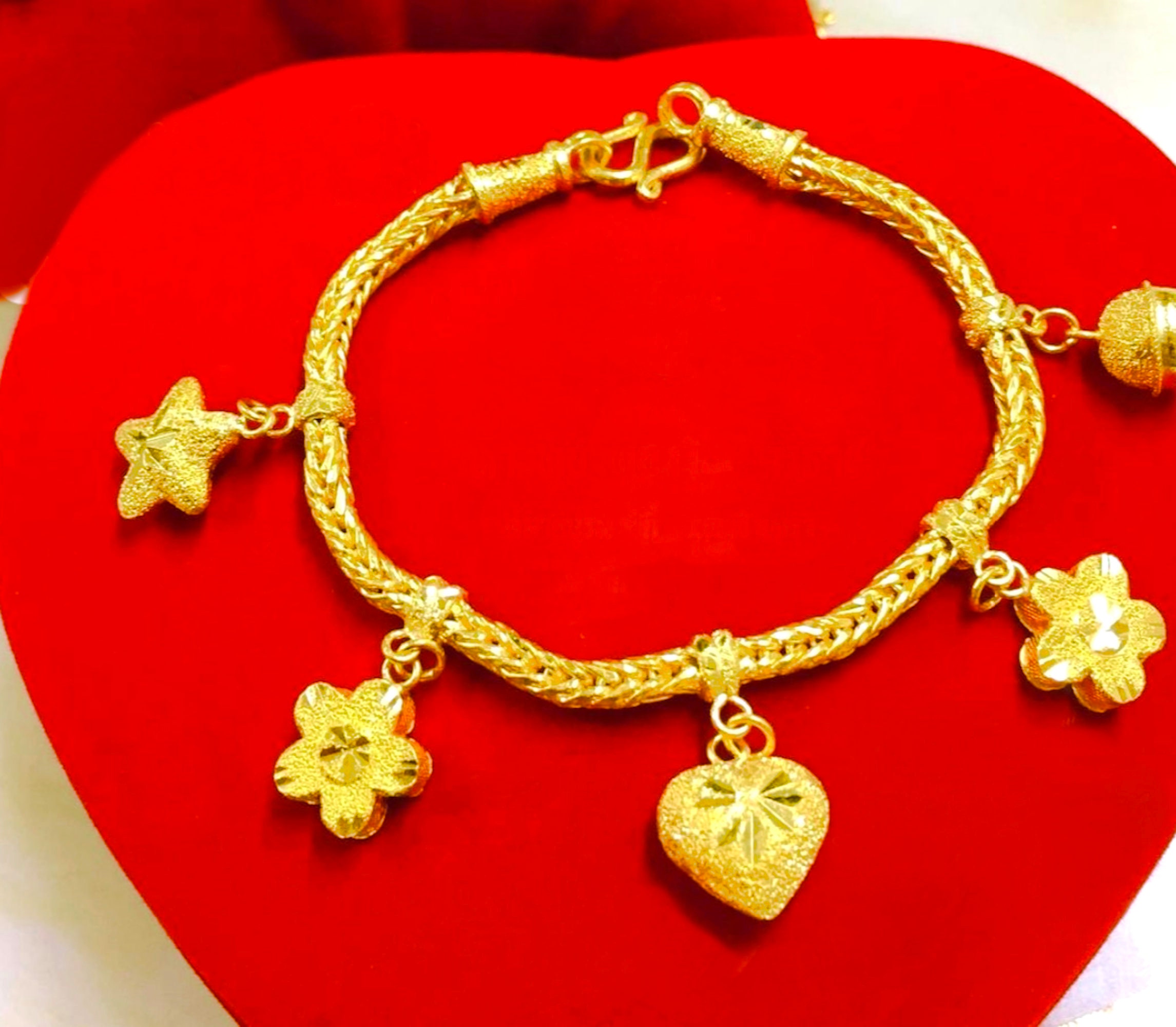 Solid Gold Bangle Braceletreal Gold Braceletpure Gold Etsy