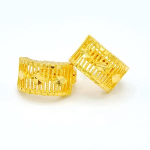 24K Gold Plated Thai Earrings: Dainty Thailand Jewelry- DDP (Delivered Duty Paid)