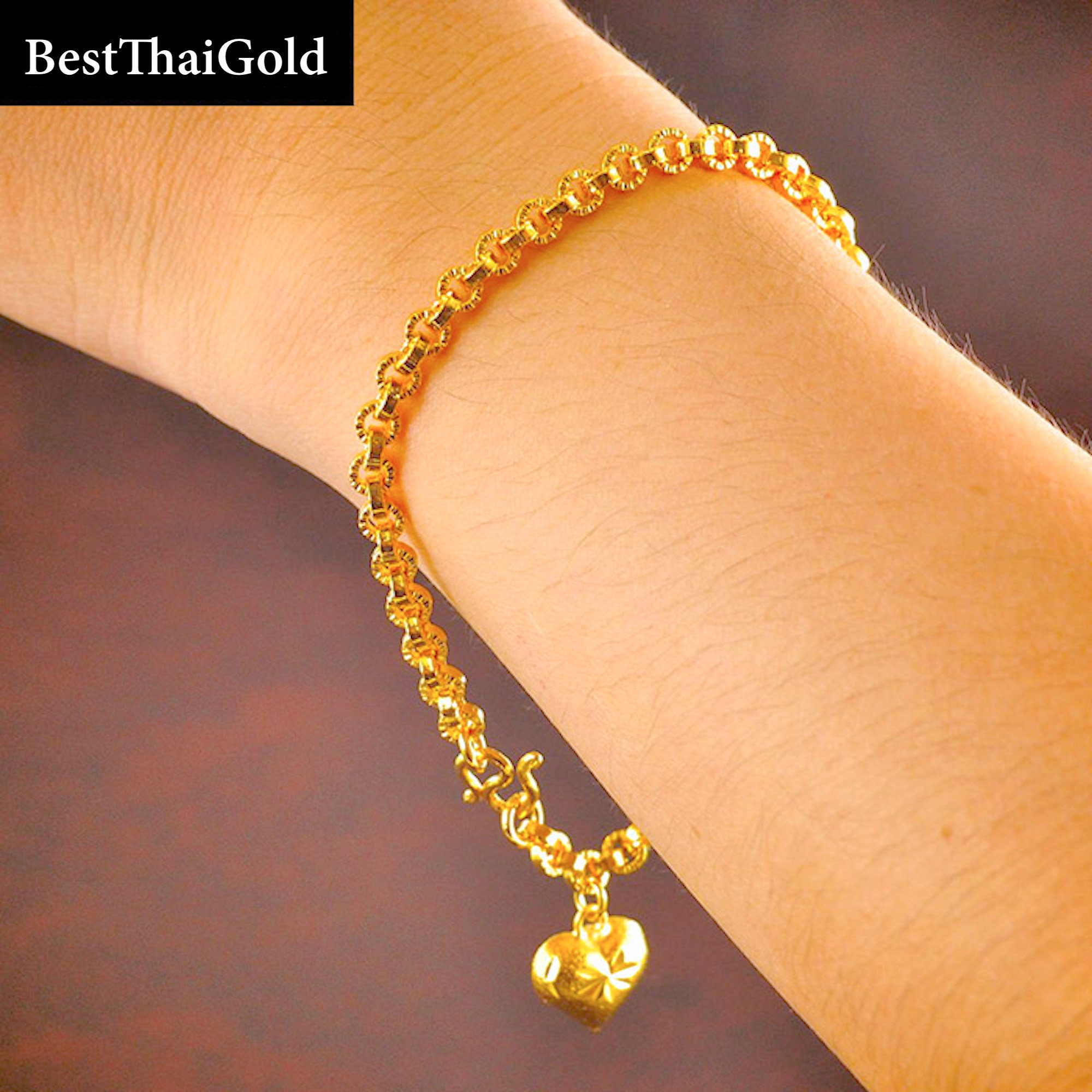 Amazon.com: GOWE Women 24k Gold Bracelet Genuine Pure 999 Gold Carambola  Female Bangle Girl Party Gift Good Nice Discount : Clothing, Shoes & Jewelry