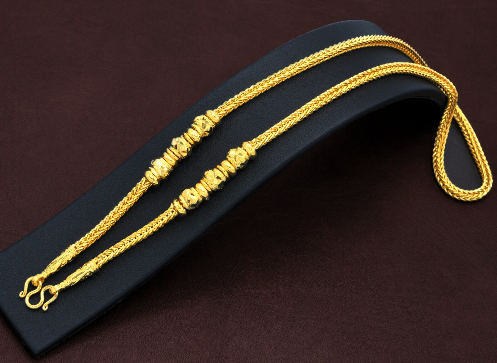 Thailand JewelryGold Beaded Necklace22K 23K 24K Gold Etsy