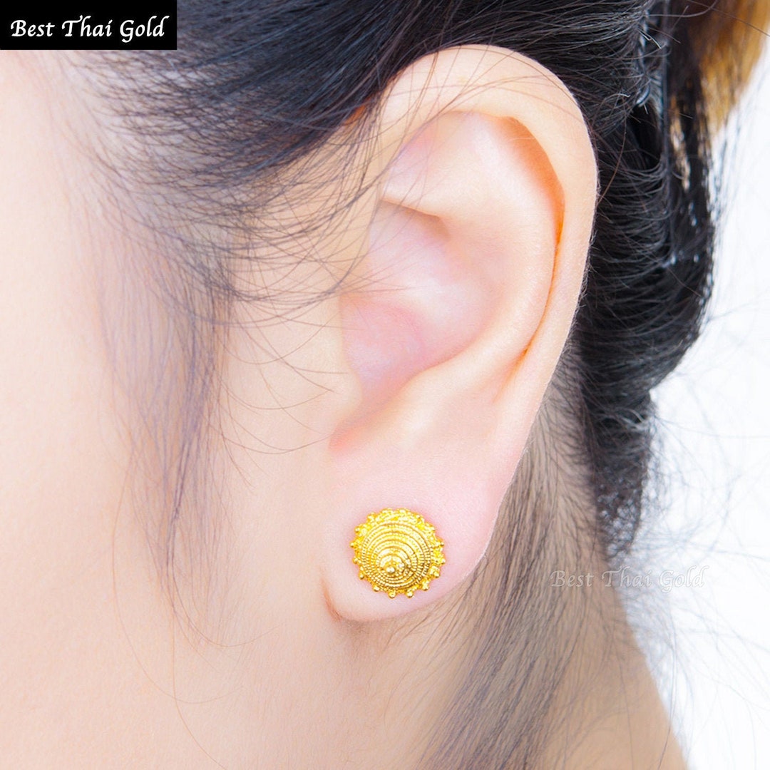 Thai 23k and 18K Gold Earrings-On-line for 20 YEARS selling Directly from  Thailand