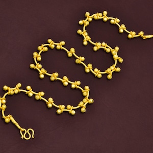 Thai Gold Kette,Baht Kette 24K ,Gelb vergoldet ,Hochzeitsschmuck, Goldschmuck Damen