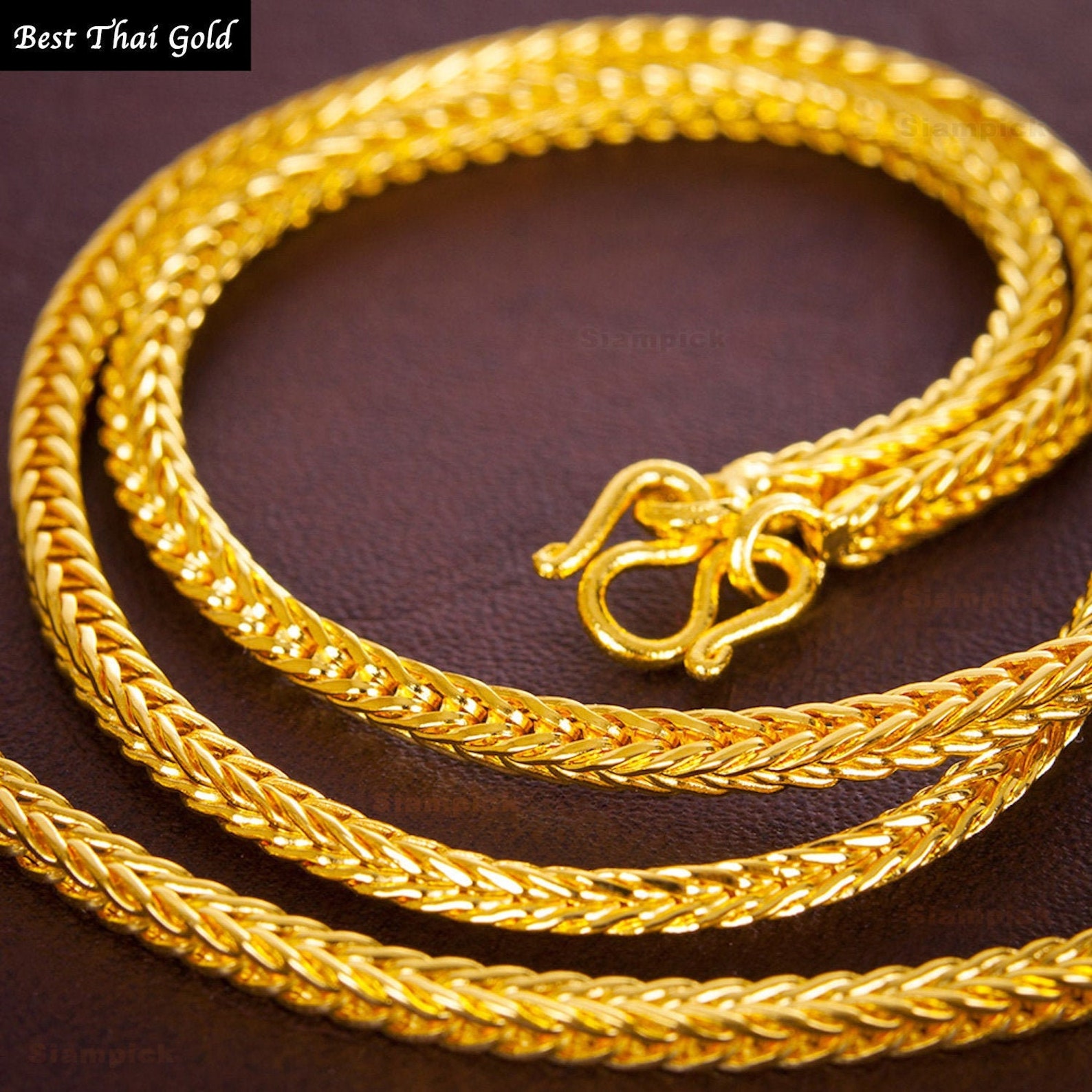 Snake Gold Chain NecklaceThailand Baht Solid Gold Jewelry22K Etsy