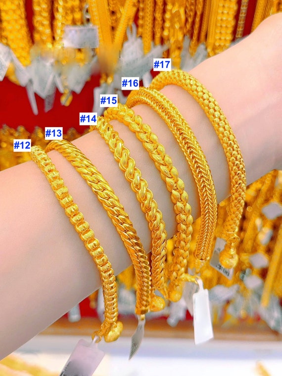 22K Gold Kada - Single Bangle - 235-GK563 in 17.050 Grams