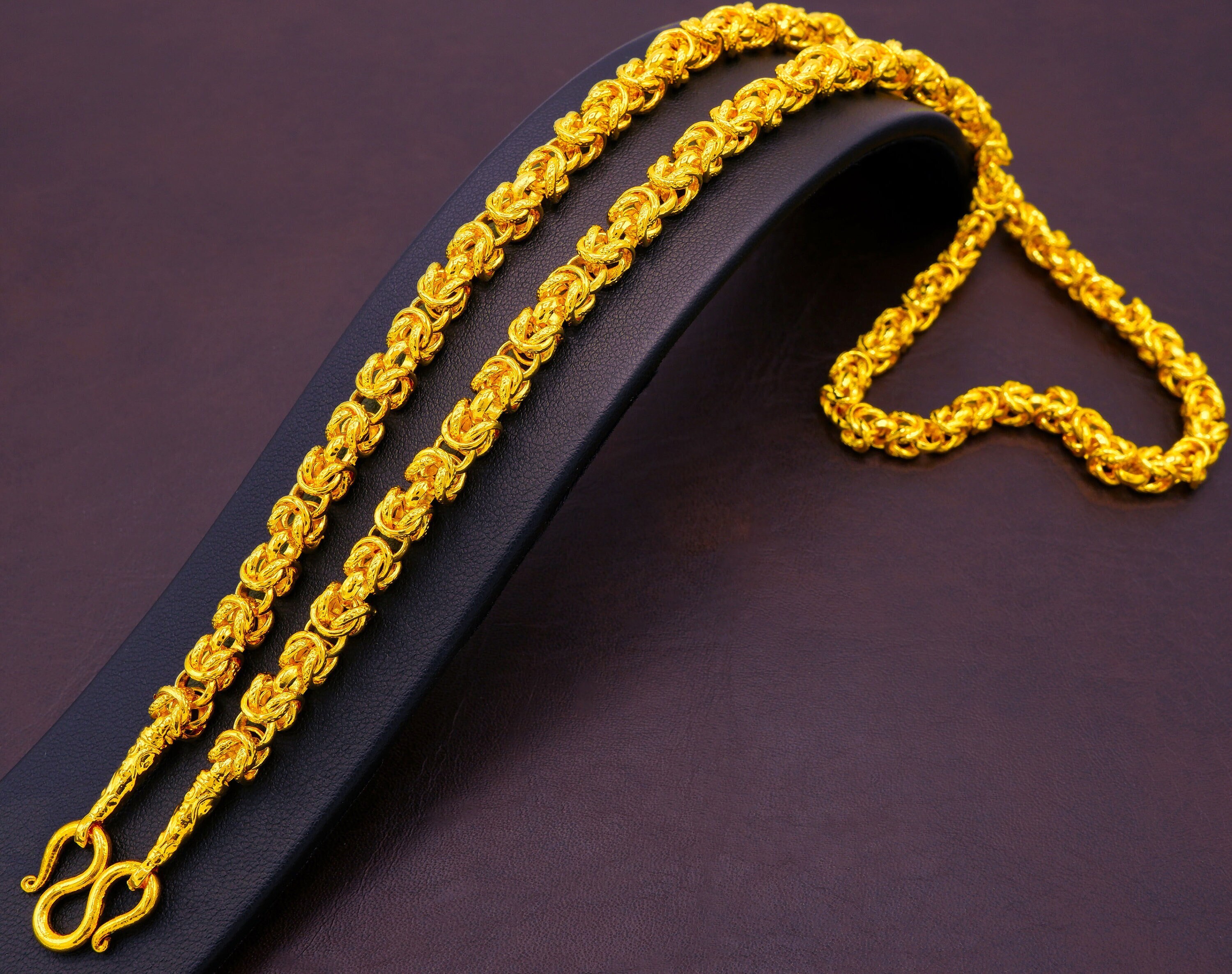 Buy 24 mens Necklace thailand Jewelry baht Chain 22K 24K Yellow